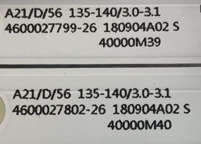 KIT DE LEDS PARA TV JVC ( 3 PZ ) / NUMERO DE PARTE 30339007037 / LED39D07B-ZC23AG-02 / 4600027802-26 / 180904A02 S / 40000M40 / PANEL V400HJ6-PE REV.C3 / MODELO LT-40MAT588 - Imagen 2